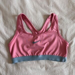Nike Women's Pink and Gray Sports Bra